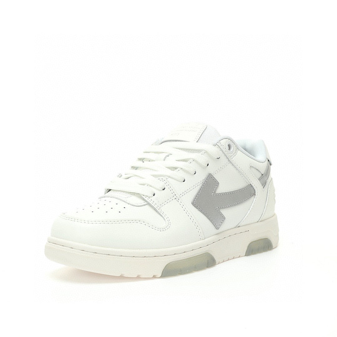 Off White Out Of Office White Silver Logo