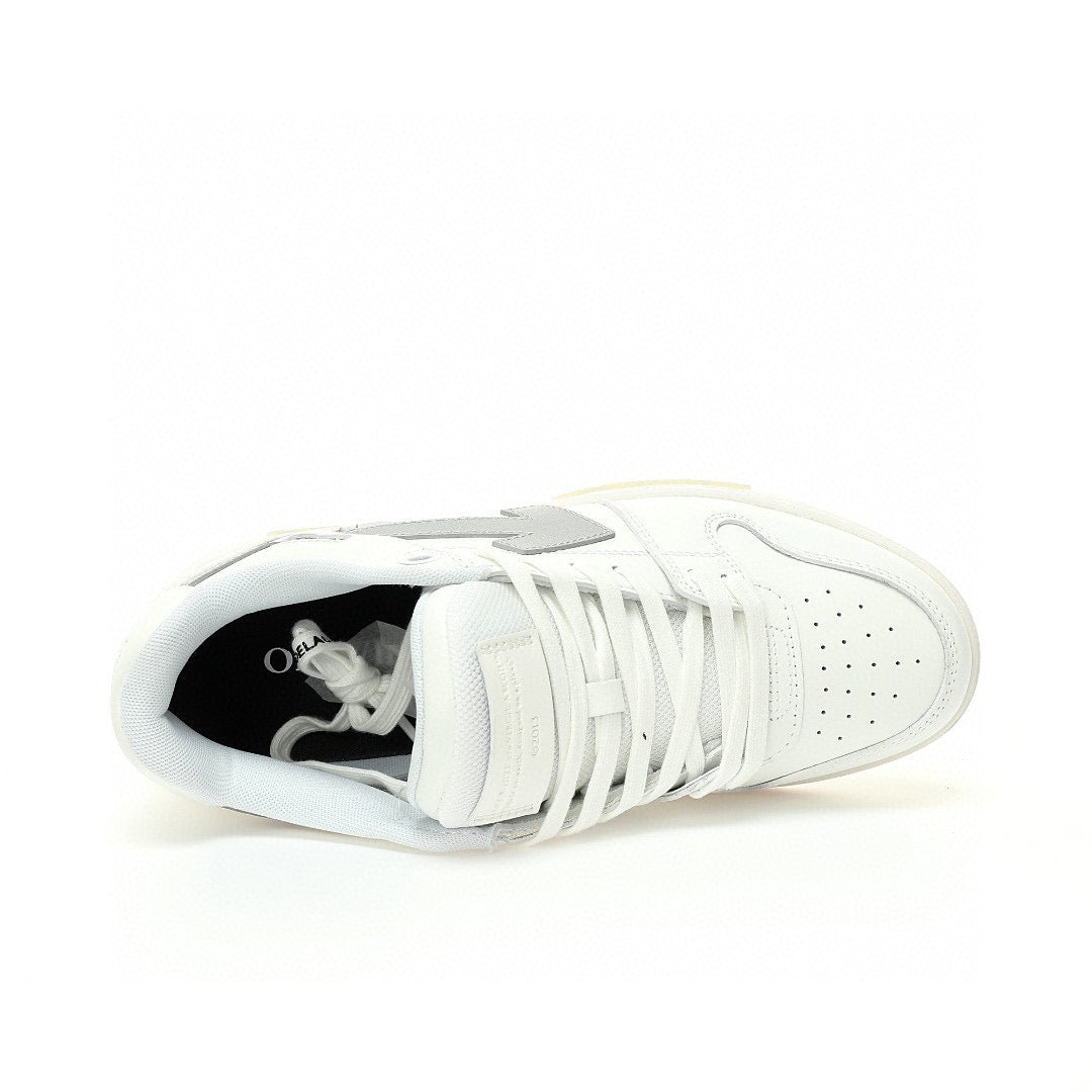 Off White Out Of Office White Silver Logo