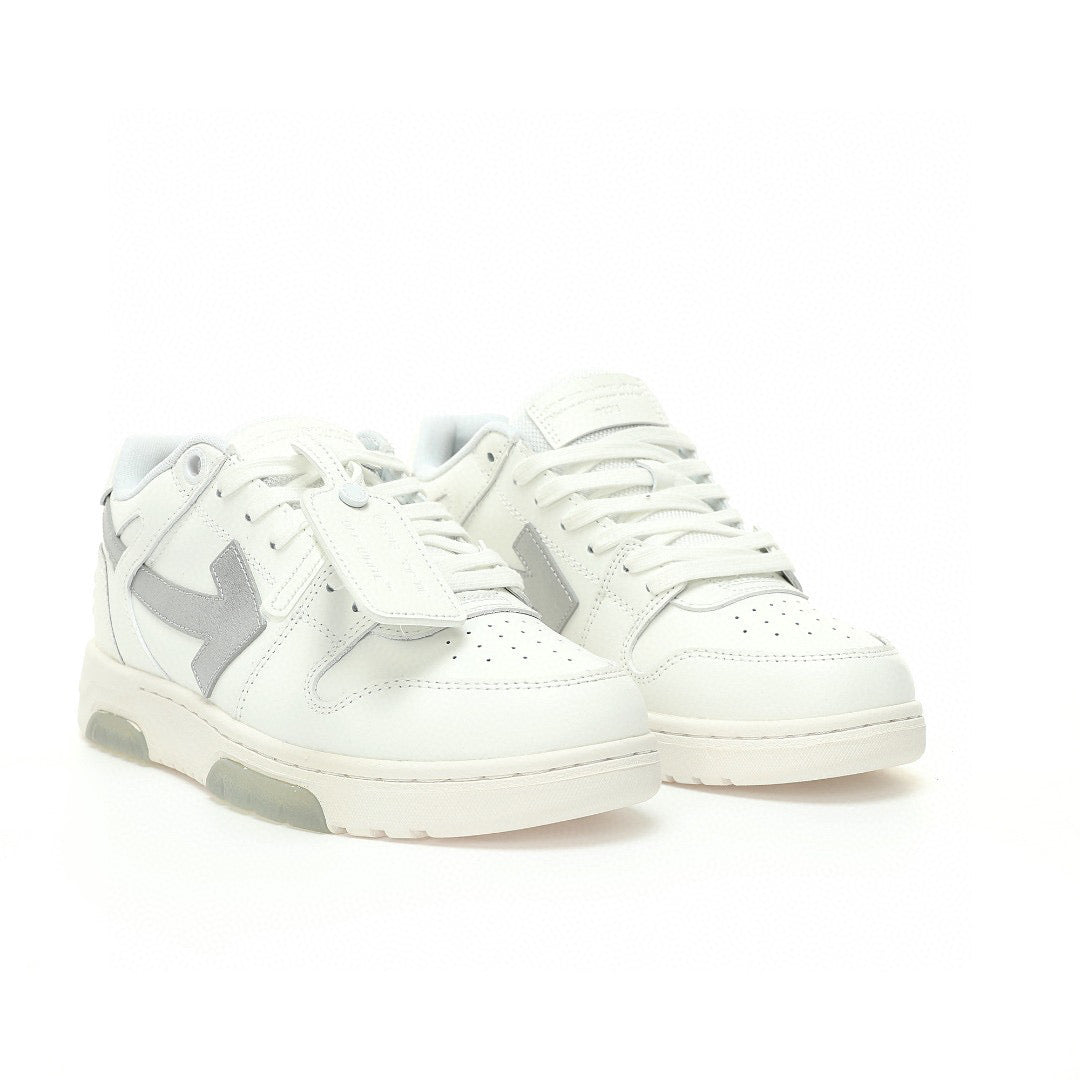 Off White Out Of Office White Silver Logo