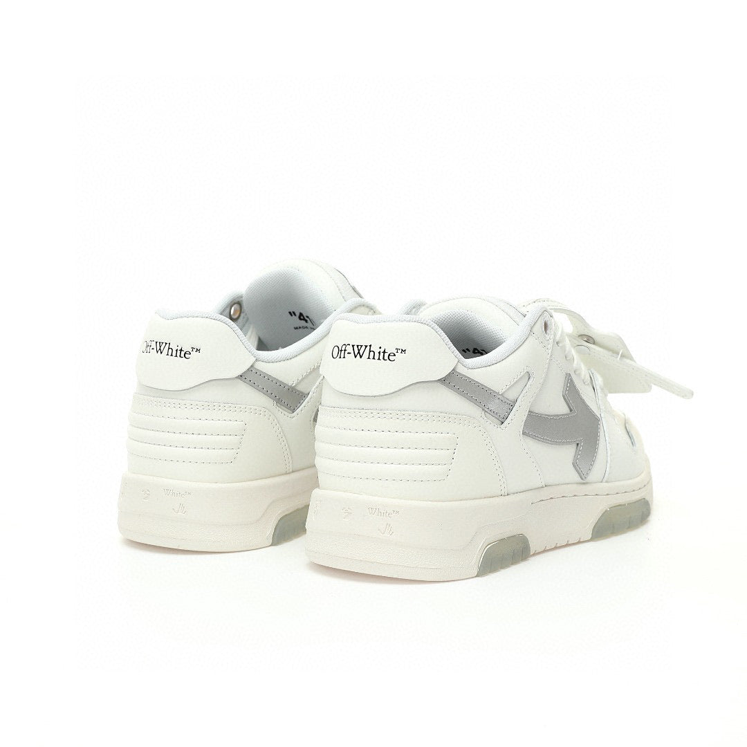 Off White Out Of Office White Silver Logo