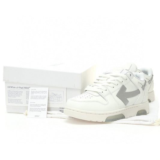 Off White Out Of Office White Silver Logo
